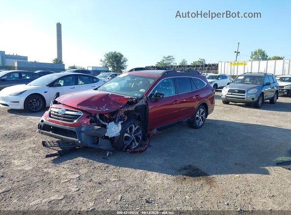 4S4BTANC3M3158339 2021 SUBARU OUTBACK Red წინა მარცხენა ხედი სამი მეოთხედიდან