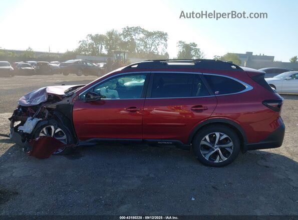 4S4BTANC3M3158339 2021 SUBARU OUTBACK Red სალონის 360-გრადუსიანი ხედი