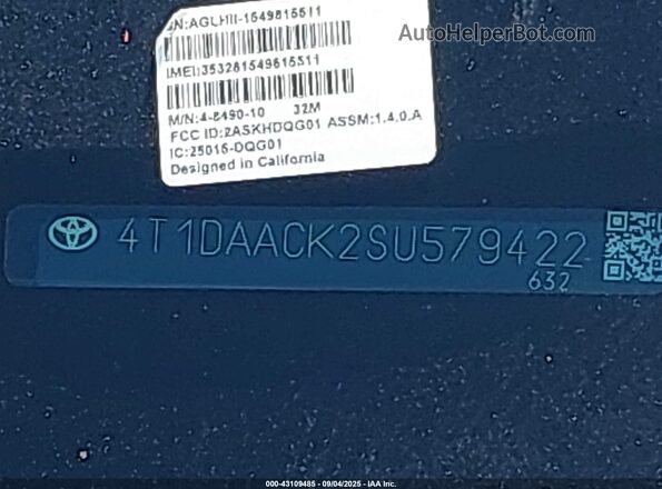 4T1DAACK2SU579422 2025 TOYOTA CAMRY Gray Engine compartment view