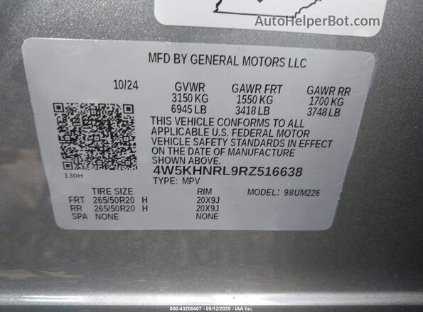 4W5KHNRL9RZ516638 2024 ACURA ZDX Gray Vista del compartimento del motor