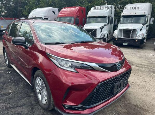 5TDXSKFC5NS055750 2022 TOYOTA SIENNA Red 
