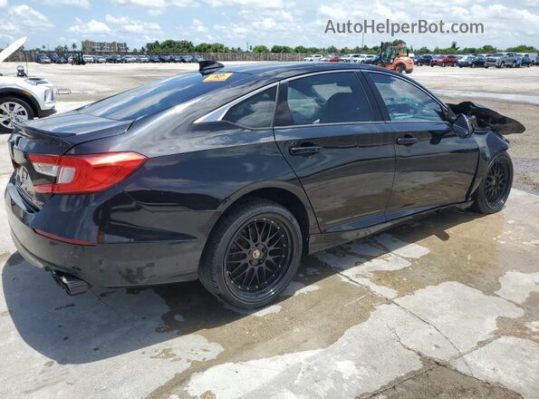 1HGCV1F33KA010090 2019 HONDA ACCORD Black Передня права чверть