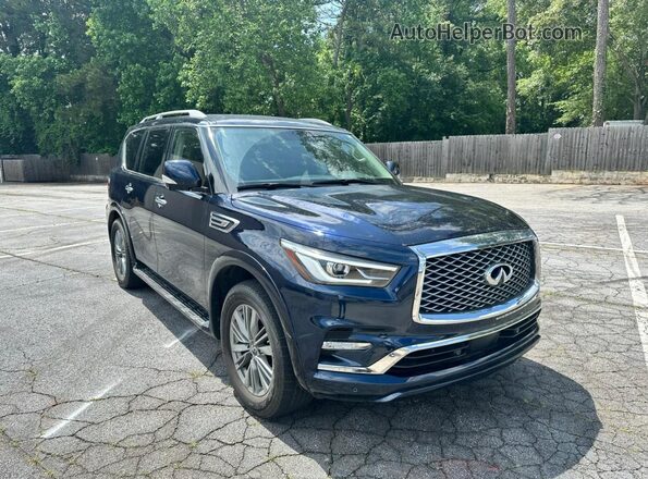 JN8AZ2AF2M9720494 2021 INFINITI QX80 Blue Rear left