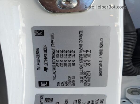 1GKT0NDE2SU115926 2025 GMC HUMMER White 