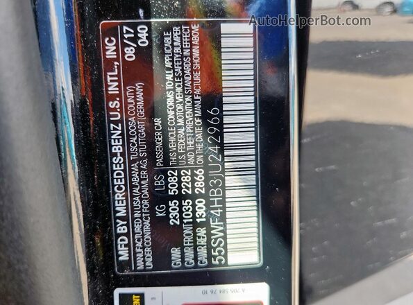 55SWF4HB3JU242966 2018 MERCEDES-BENZ C Black 