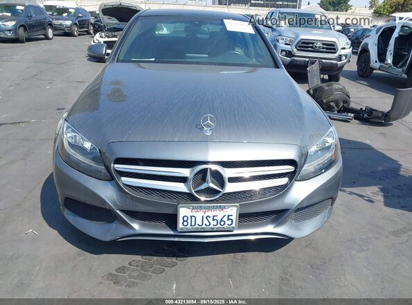 55SWF4JB0JU270640 2018 MERCEDES-BENZ C-CLASS Gray 
