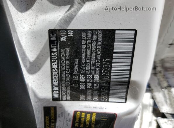 55SWF4JB6JU272375 2018 MERCEDES-BENZ C White 