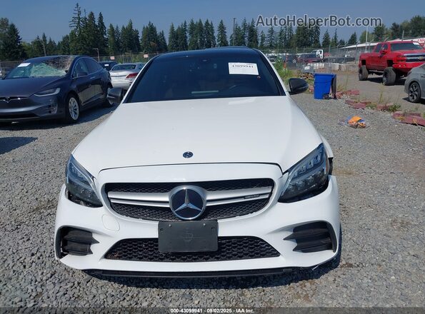 55SWF6EB3KU303427 2019 MERCEDES-BENZ AMG C 43 White Вид щитка приладів