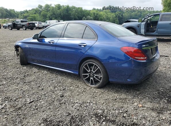 55SWF6EB7JU269622 2018 MERCEDES-BENZ C Blue 
