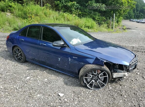 55SWF6EB7JU269622 2018 MERCEDES-BENZ C Blue 