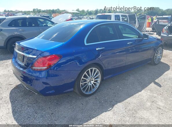 55SWF8DB9KU294424 2019 MERCEDES-BENZ C-CLASS Dark Blue Rear right