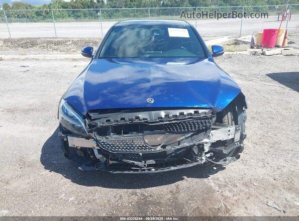 55SWF8DB9KU294424 2019 MERCEDES-BENZ C-CLASS Dark Blue Instrument cluster view
