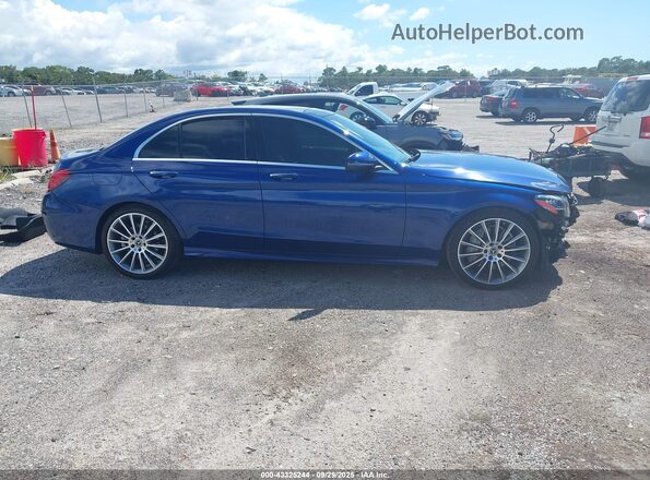 55SWF8DB9KU294424 2019 MERCEDES-BENZ C-CLASS Dark Blue Rear interior view