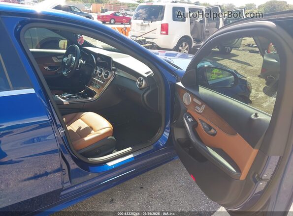 55SWF8DB9KU294424 2019 MERCEDES-BENZ C-CLASS Dark Blue Front interior view