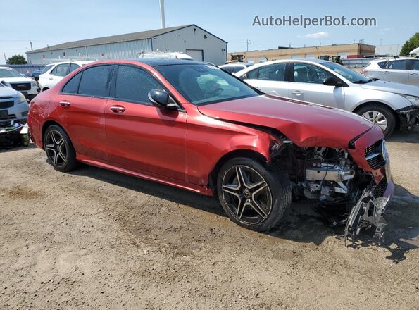 55SWF8EB5LU331856 2020 MERCEDES-BENZ C Red Przód prawy
