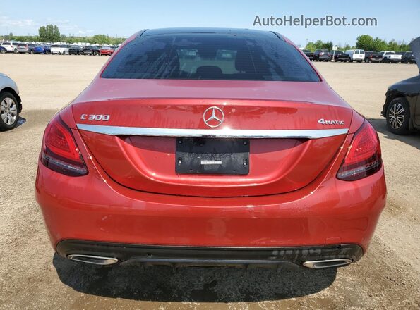 55SWF8EB5LU331856 2020 MERCEDES-BENZ C Red Widok z tyłu
