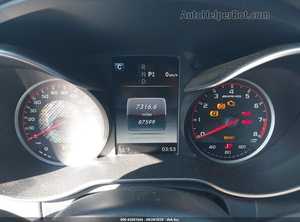 55SWF8HB0GU128102 2016 MERCEDES-BENZ AMG C 63 Black Vista de los asientos traseros