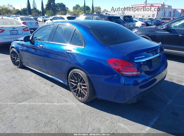 55SWF8HB1JU236235 2018 MERCEDES-BENZ AMG C 63 Blue Rear left
