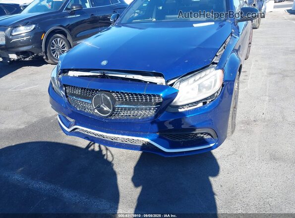 55SWF8HB1JU236235 2018 MERCEDES-BENZ AMG C 63 Blue Front view