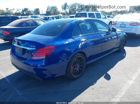 55SWF8HB1JU236235 2018 MERCEDES-BENZ AMG C 63 Blue Rear right