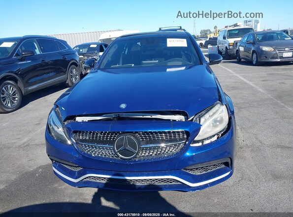 55SWF8HB1JU236235 2018 MERCEDES-BENZ AMG C 63 Blue Instrument cluster view