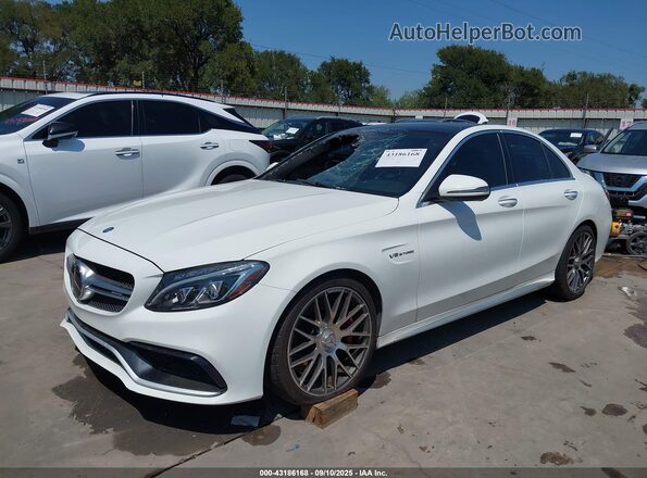 55SWF8HB3GU114520 2016 MERCEDES-BENZ AMG C 63 White Առջևի ձախ երեք քառորդ տեսարան