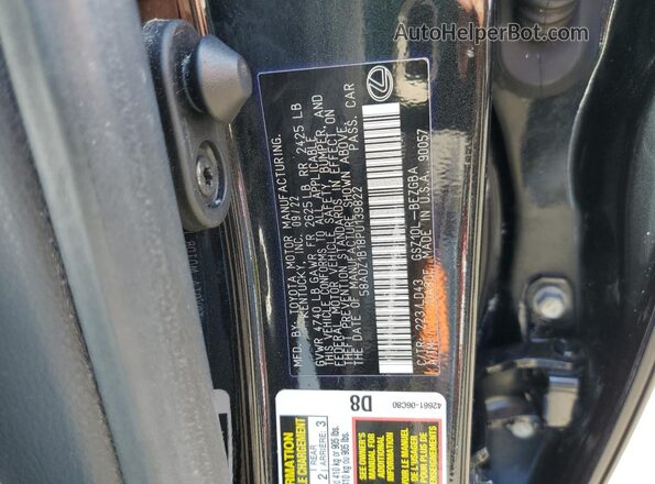 58ADZ1B18PU139822 2023 LEXUS ES Black 