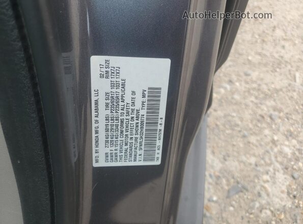 5FNRL5H32HB009774 2017 HONDA ODYSSEY Gray 