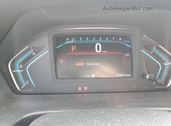 5FNRL6H24KB111744 2019 HONDA ODYSSEY Gray Vista del cuadro de instrumentos