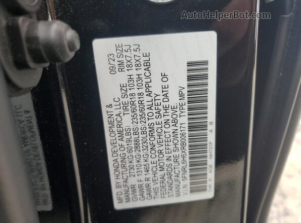 5FNRL6H6XRB006171 2024 HONDA ODYSSEY Black 