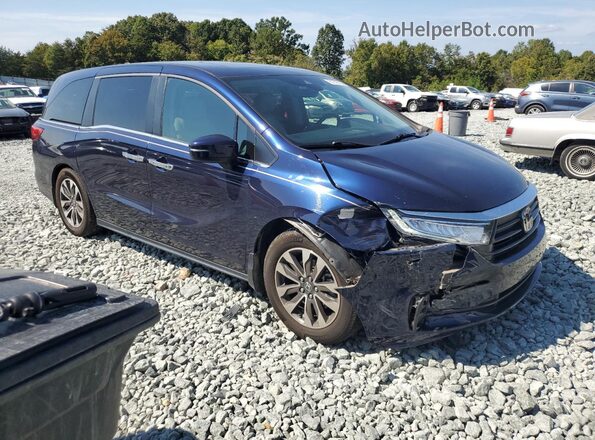 5FNRL6H72MB019725 2021 HONDA ODYSSEY Blue Front right