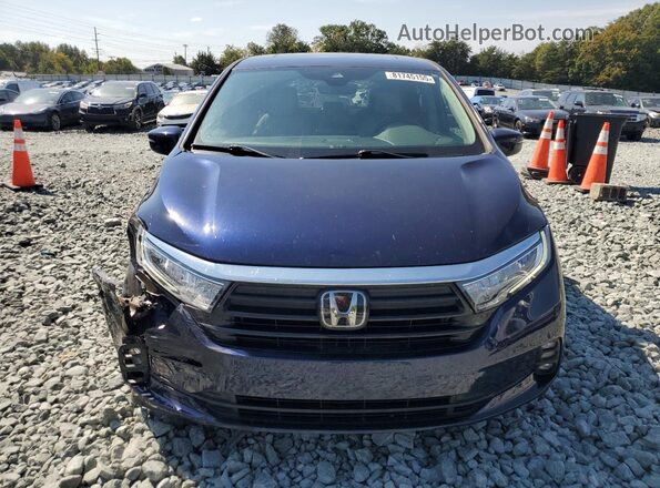 5FNRL6H72MB019725 2021 HONDA ODYSSEY Blue Front view