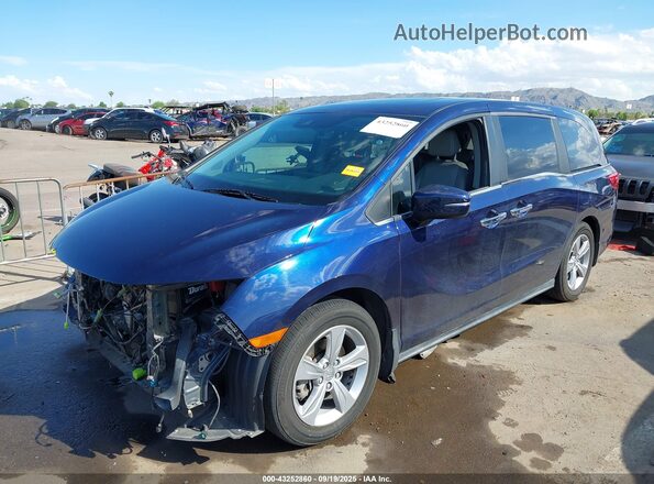 5FNRL6H75LB040700 2020 HONDA ODYSSEY Blue წინა მარცხენა ხედი სამი მეოთხედიდან