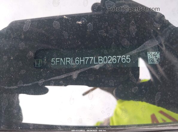 5FNRL6H77LB026765 2020 HONDA ODYSSEY Gray 
