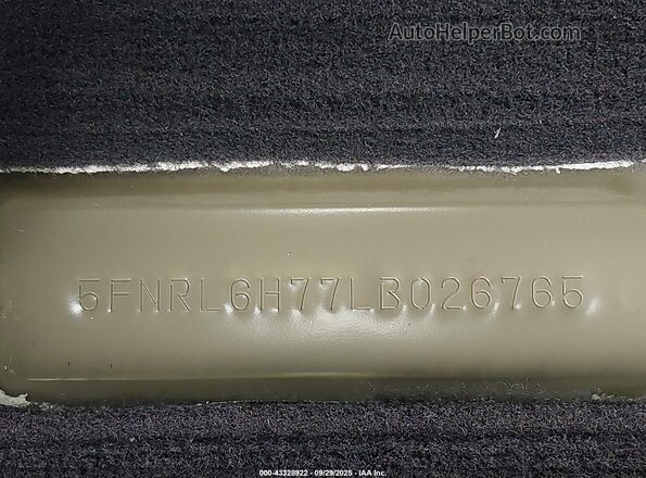 5FNRL6H77LB026765 2020 HONDA ODYSSEY Gray 