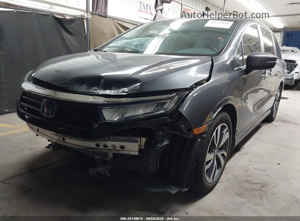 5FNRL6H80MB021479 2021 HONDA ODYSSEY Gray წინა მარცხენა ხედი სამი მეოთხედიდან