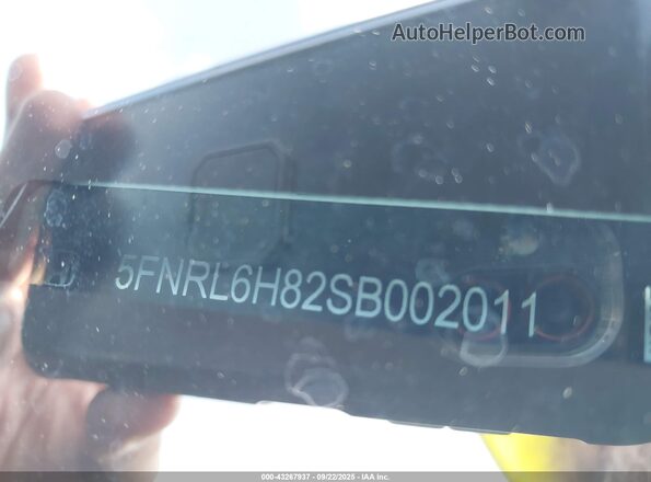 5FNRL6H82SB002011 2025 HONDA ODYSSEY Blue Vista del compartimento del motor