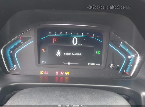 5FNRL6H84MB039466 2021 HONDA ODYSSEY Gray Widok tylnych siedzeń