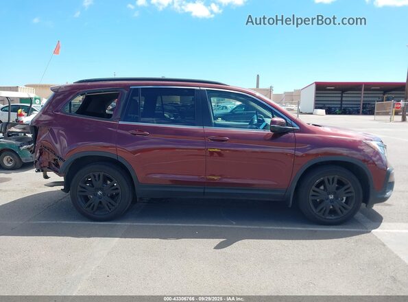 5FNYF5H25NB011038 2022 HONDA PILOT Maroon Սալոնի 360 աստիճան տեսք