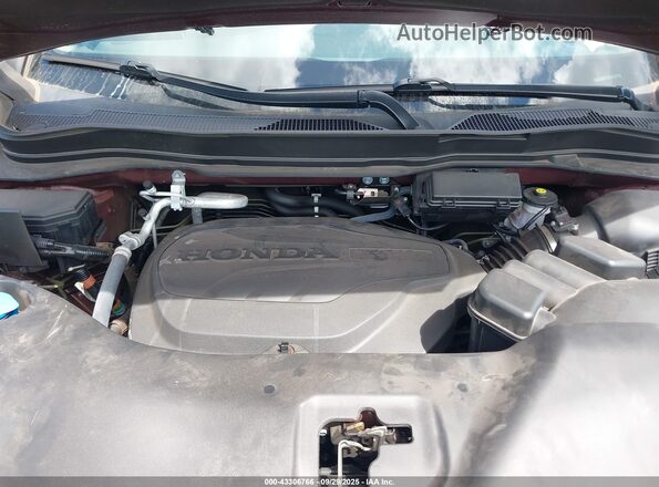 5FNYF5H25NB011038 2022 HONDA PILOT Maroon Հետևի տեսք