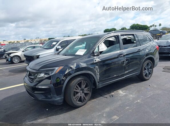 5FNYF5H25NB011699 2022 HONDA PILOT Черный Передняя левая четверть