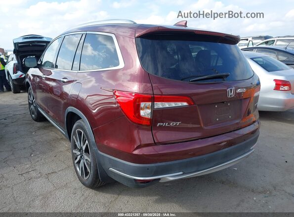 5FNYF5H91MB000159 2021 HONDA PILOT Бордовый Задняя левая четверть