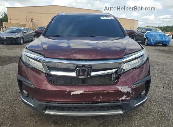 5FNYF6H65LB035166 2020 HONDA PILOT Burgundy Вид спереду