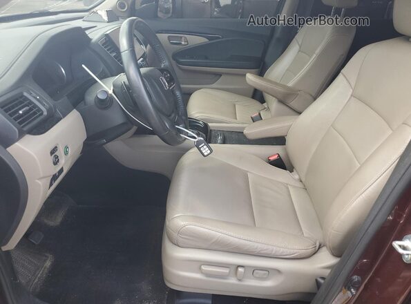 5FNYF6H65LB035166 2020 HONDA PILOT Burgundy Вид салону спереду