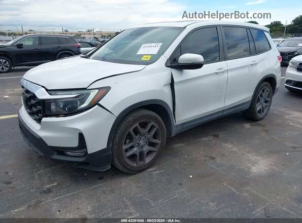 5FNYF7H53NB005258 2022 HONDA PASSPORT White წინა მარცხენა ხედი სამი მეოთხედიდან