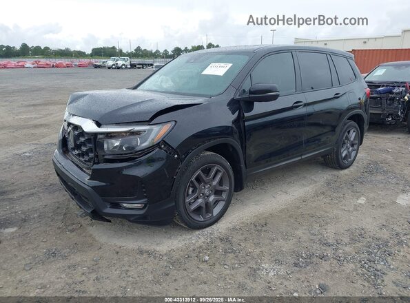 5FNYF8H54NB024665 2022 HONDA PASSPORT Black Առջևի ձախ երեք քառորդ տեսարան