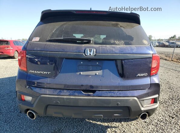 5FNYF8H55NB024139 2022 HONDA PASSPORT Blue Rear view