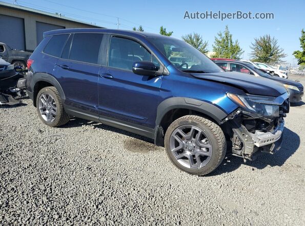 5FNYF8H55NB024139 2022 HONDA PASSPORT Blue Front right