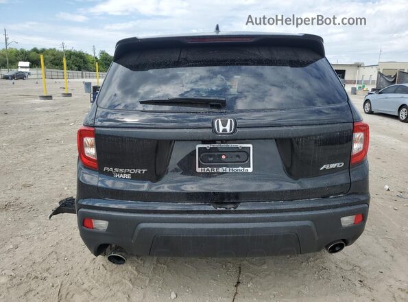 5FNYF8H57MB035500 2021 HONDA PASSPORT Black უკანა ხედი