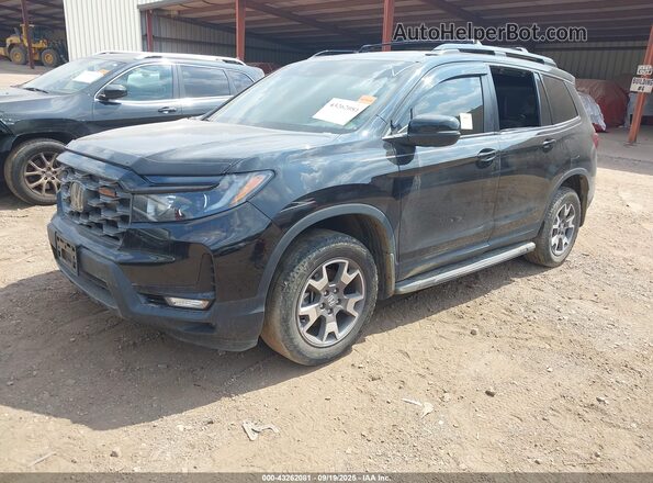 5FNYF8H68NB032163 2022 HONDA PASSPORT Black Przód lewy